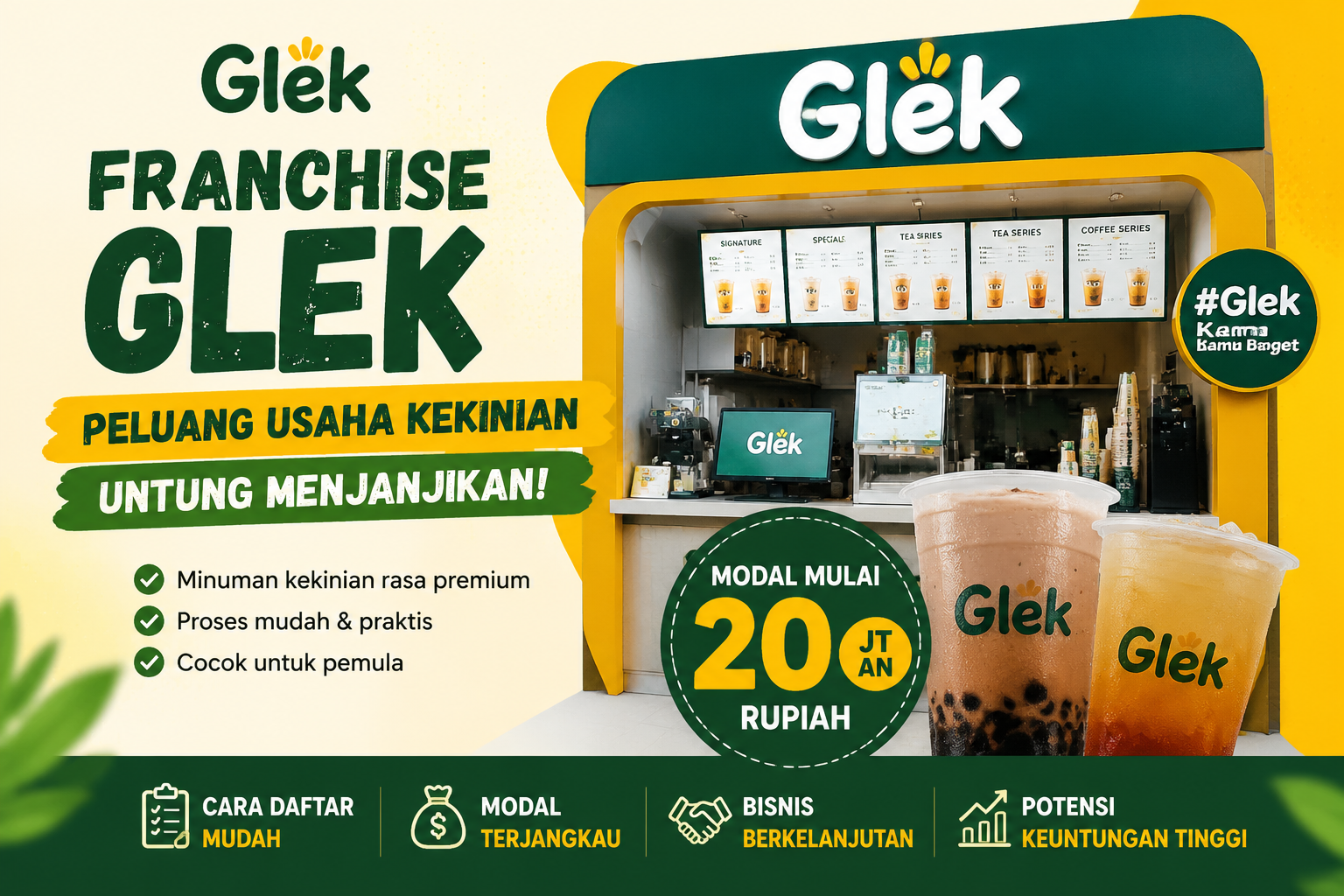 Franchise Glek: Peluang Bisnis Minuman Kekinian yang Menguntungkan