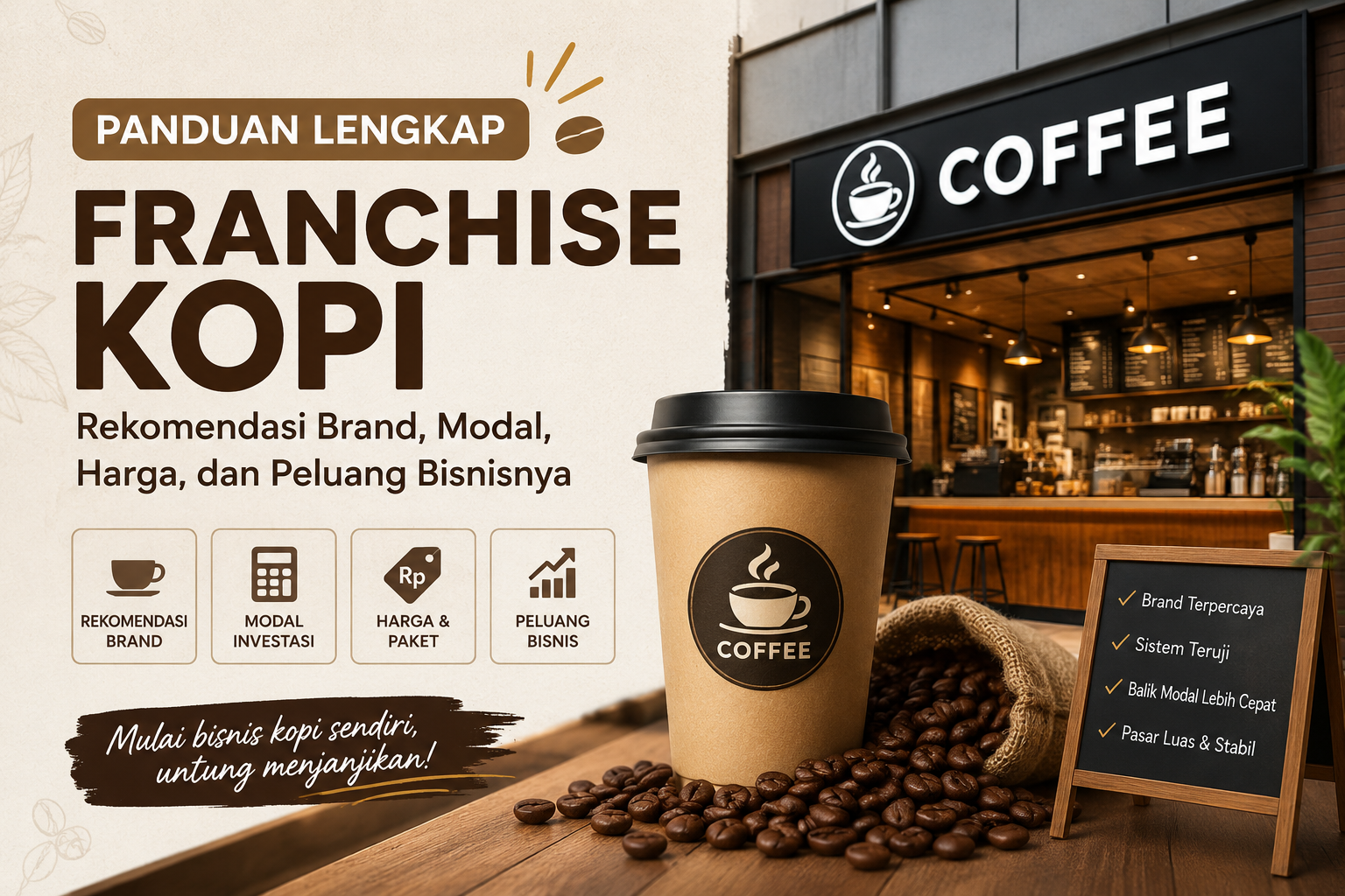Panduan Lengkap Franchise Kopi: Rekomendasi Brand, Modal, Harga, dan Peluang Bisnisnya