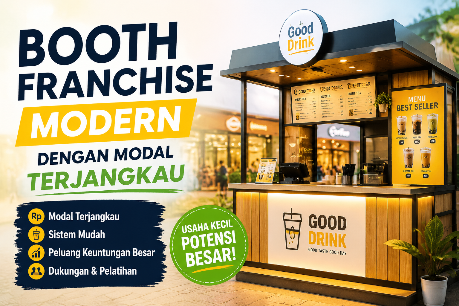 Booth Franchise Modern dengan Modal yang Terjangkau