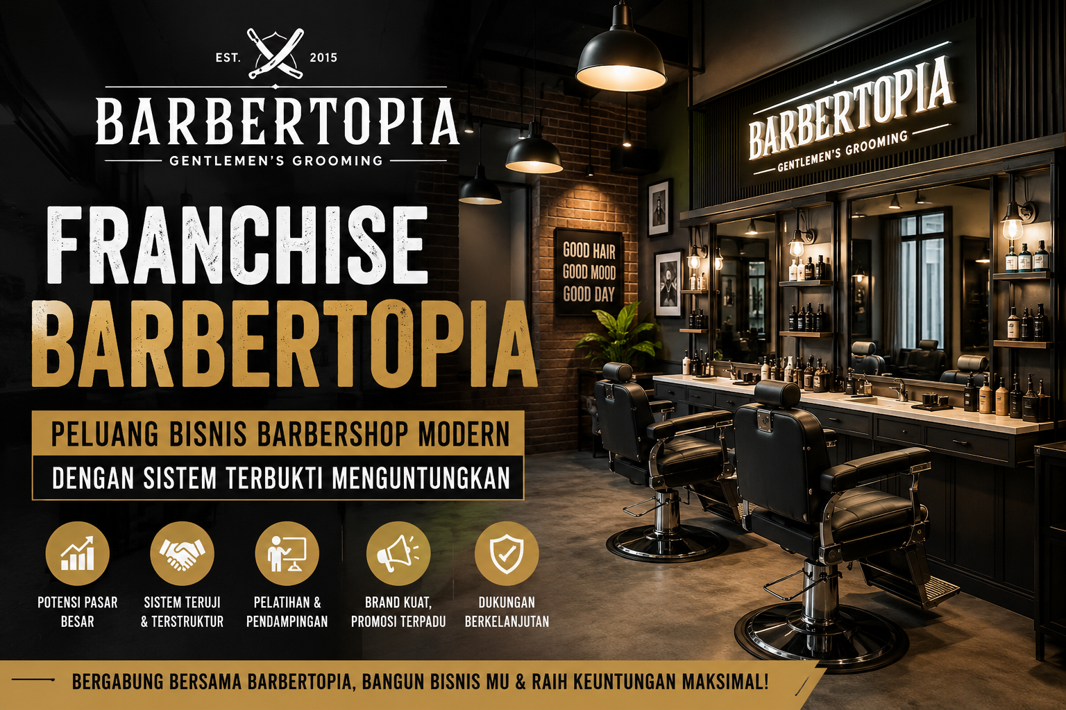 Franchise Barbertopia Peluang Bisnis Barbershop Modern dengan Sistem yang Terbukti Menguntungkan