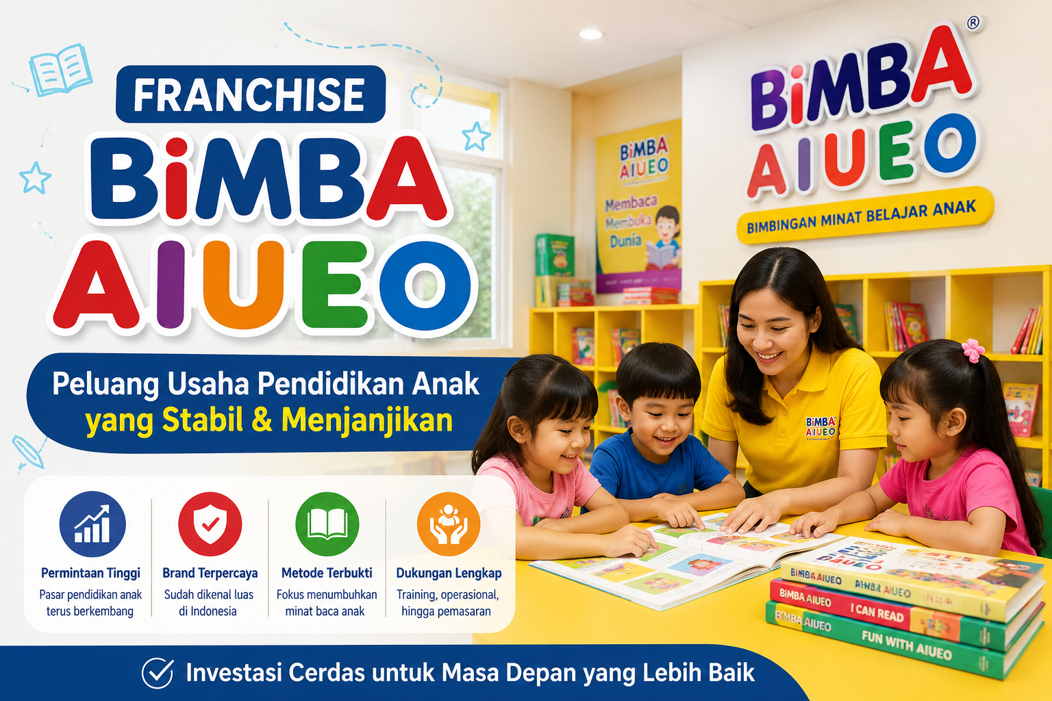 Franchise Bimba AIUEO, Peluang Usaha Pendidikan Anak yang Stabil dan Menjanjikan untuk Jangka Panjang