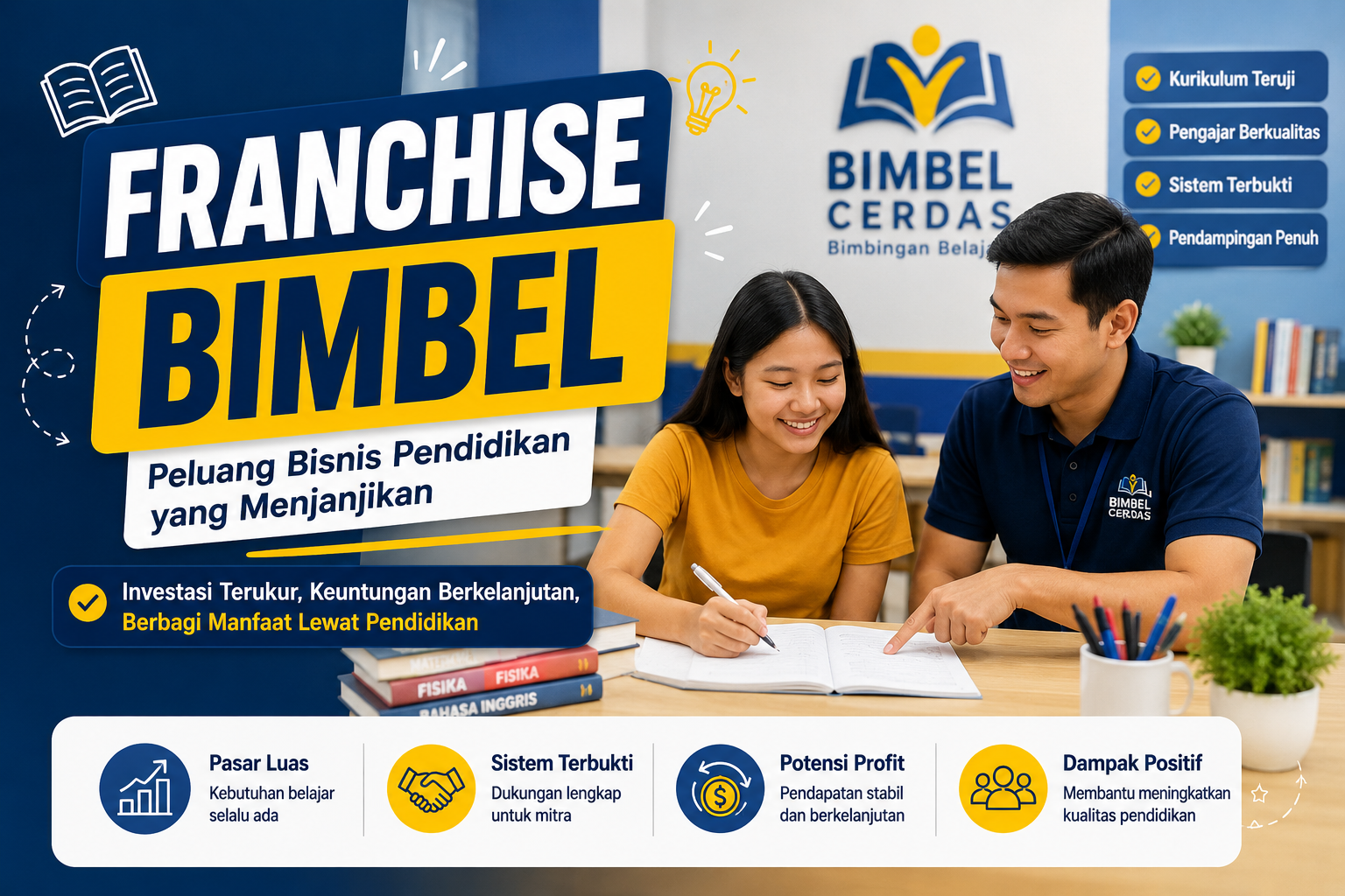 Franchise Bimbel yang Menjanjikan untuk Memulai Bisnis Pendidikan dengan Modal Terukur