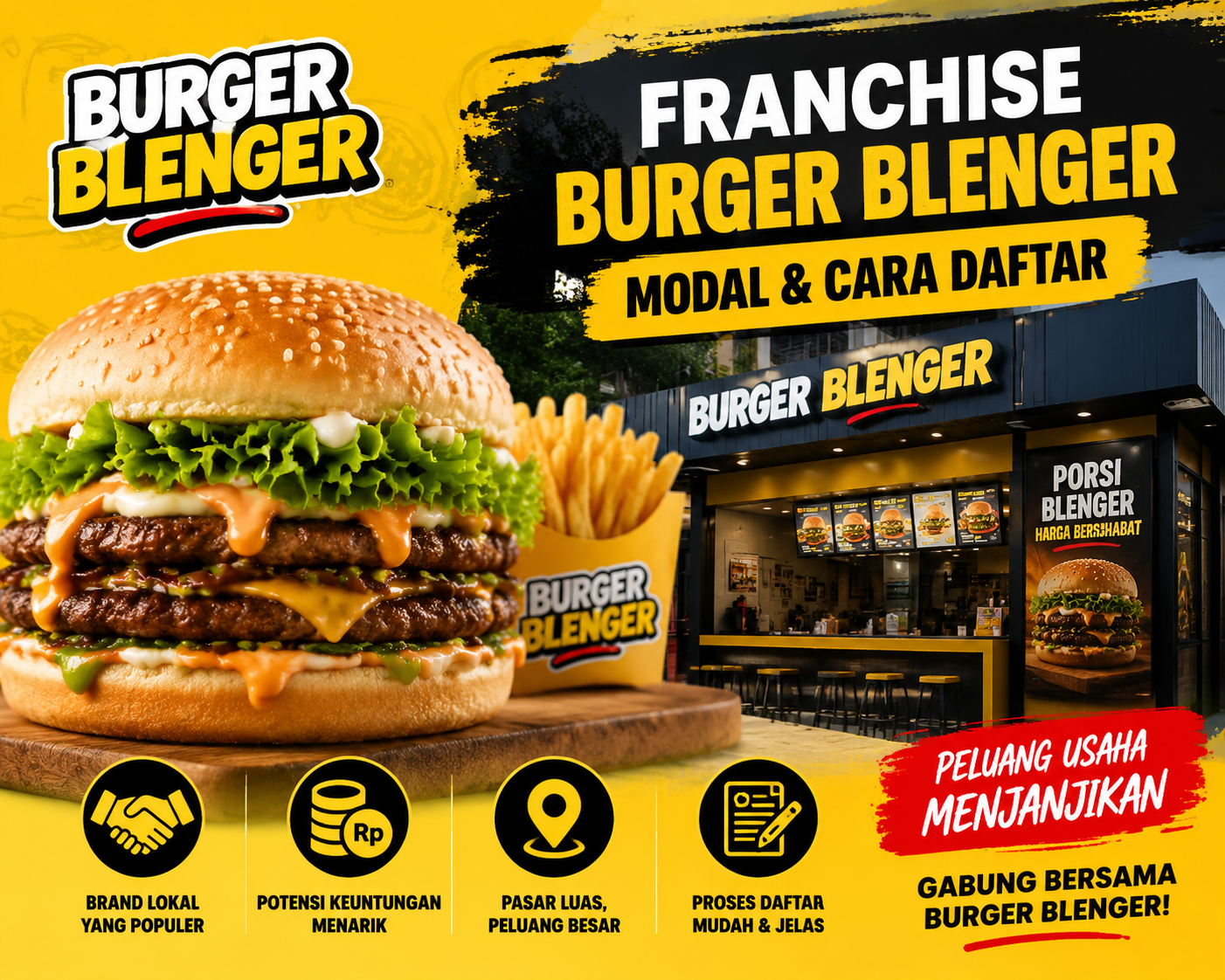 Franchise Burger Blenger: Modal dan Cara Daftar