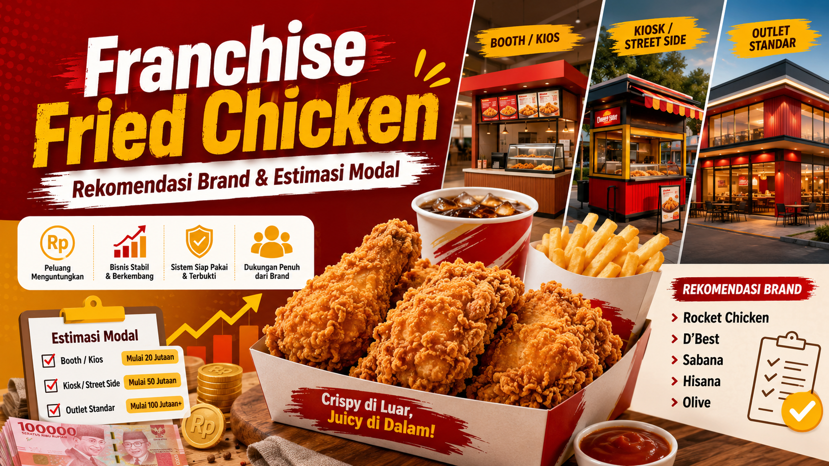 Franchise Fried Chicken: Rekomendasi Brand dan Estimasi Modal