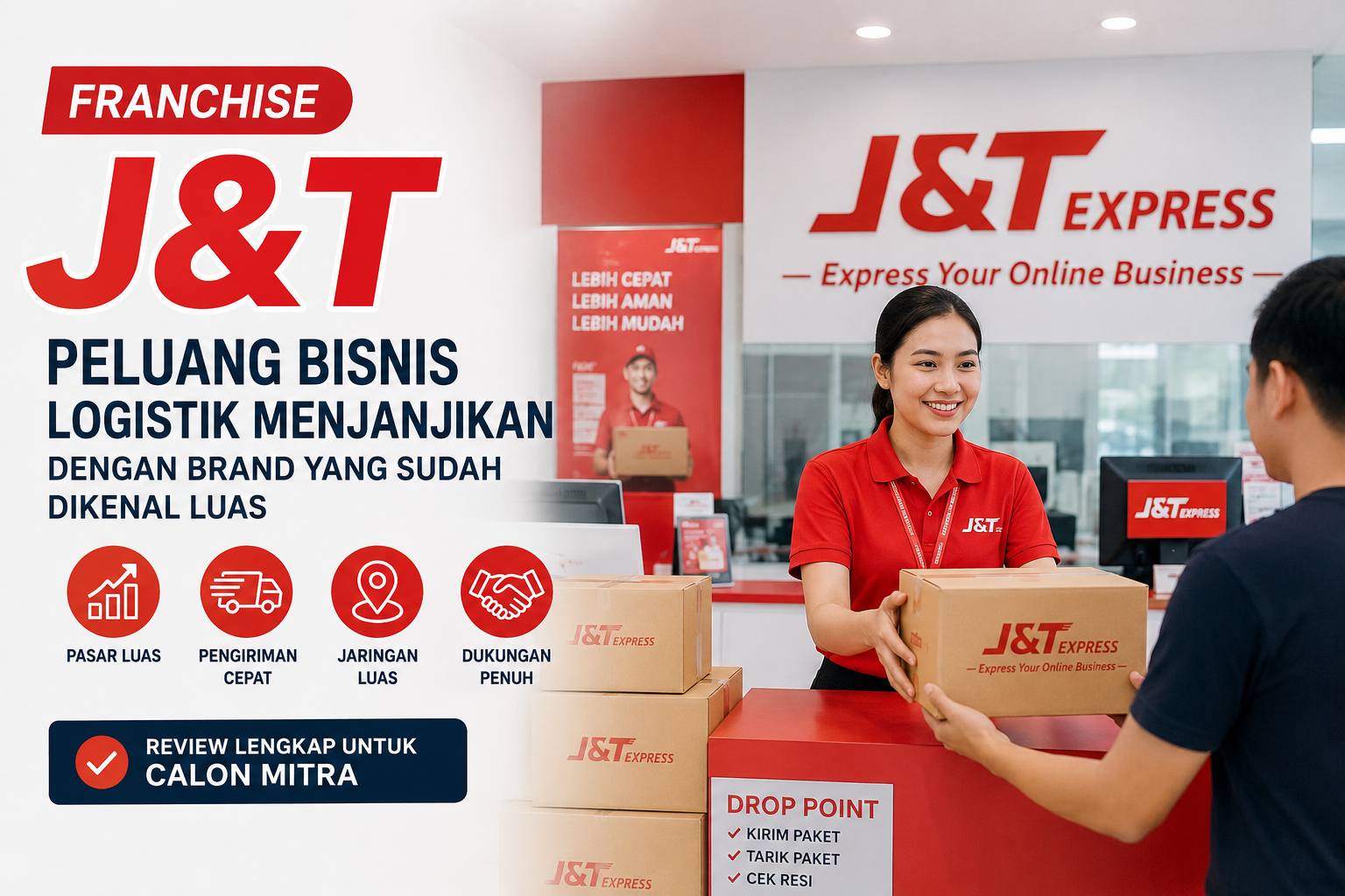 Franchise J&T, Peluang Bisnis Logistik Menjanjikan dengan Brand yang Sudah Dikenal Luas