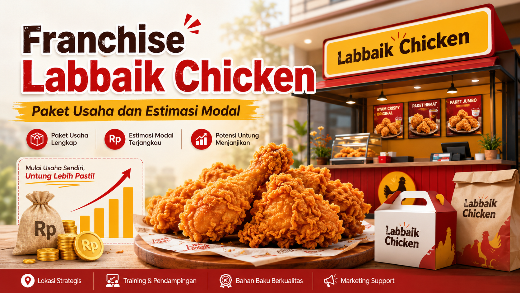 Franchise Labbaik Chicken: Paket Usaha dan Estimasi Modal