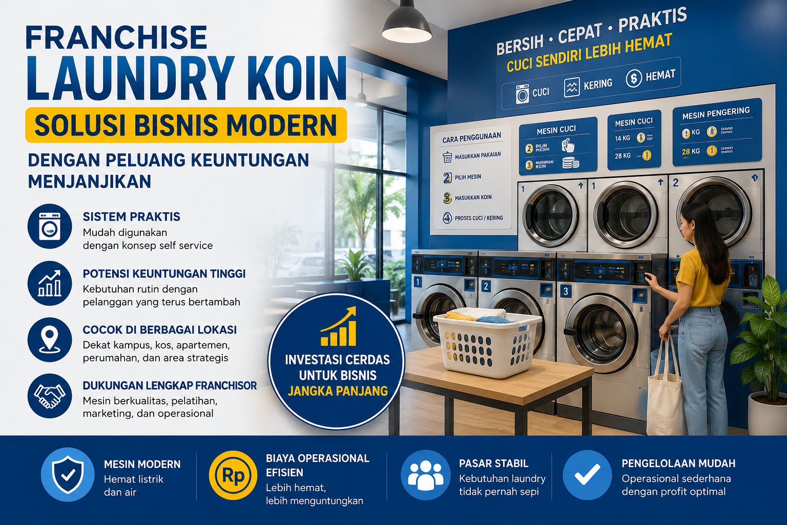 Franchise Laundry Koin Solusi Bisnis Modern dengan Peluang Keuntungan Menjanjikan