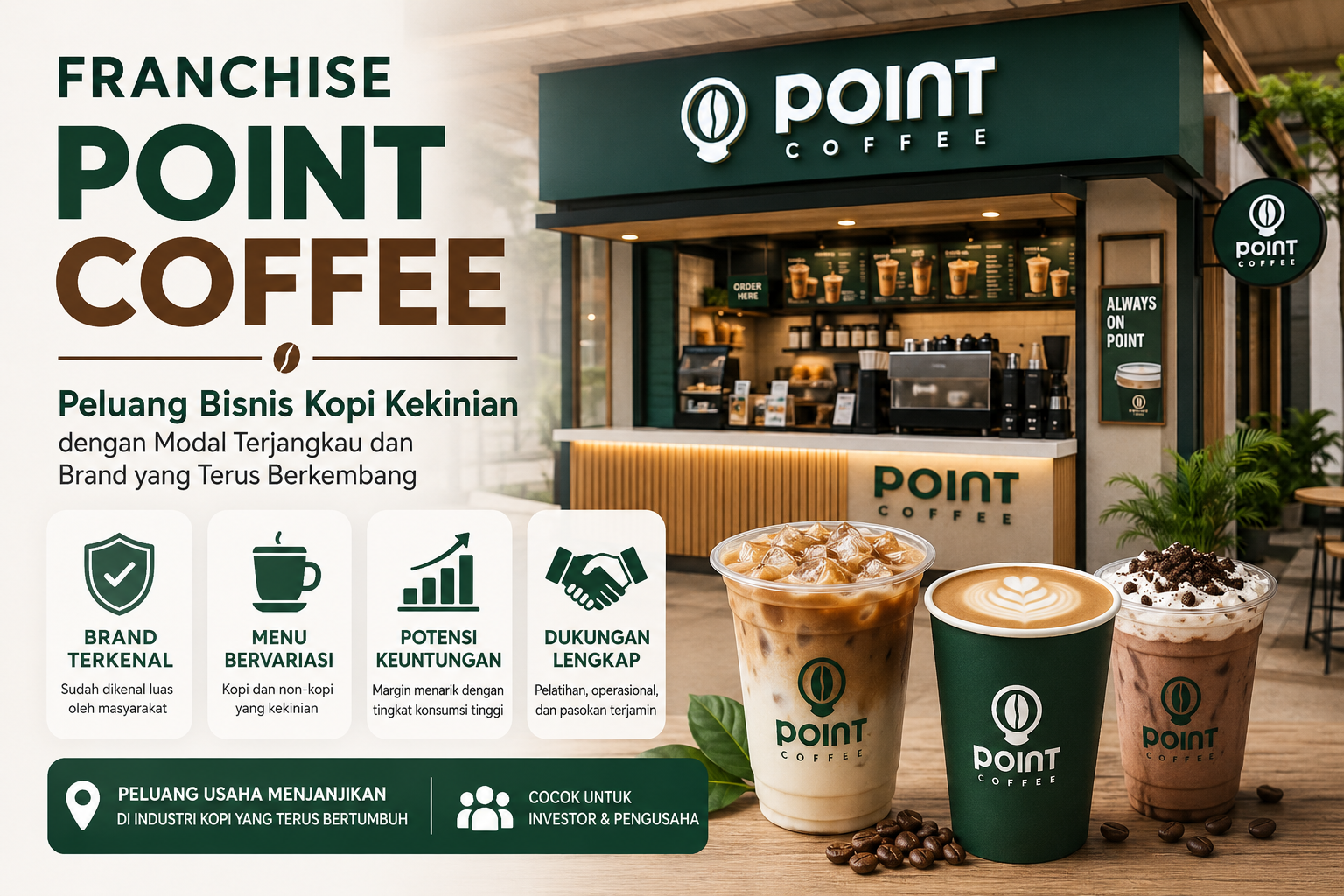 Franchise Point Coffee Peluang Bisnis Kopi Kekinian dengan Modal Terjangkau dan Brand yang Terus Berkembang