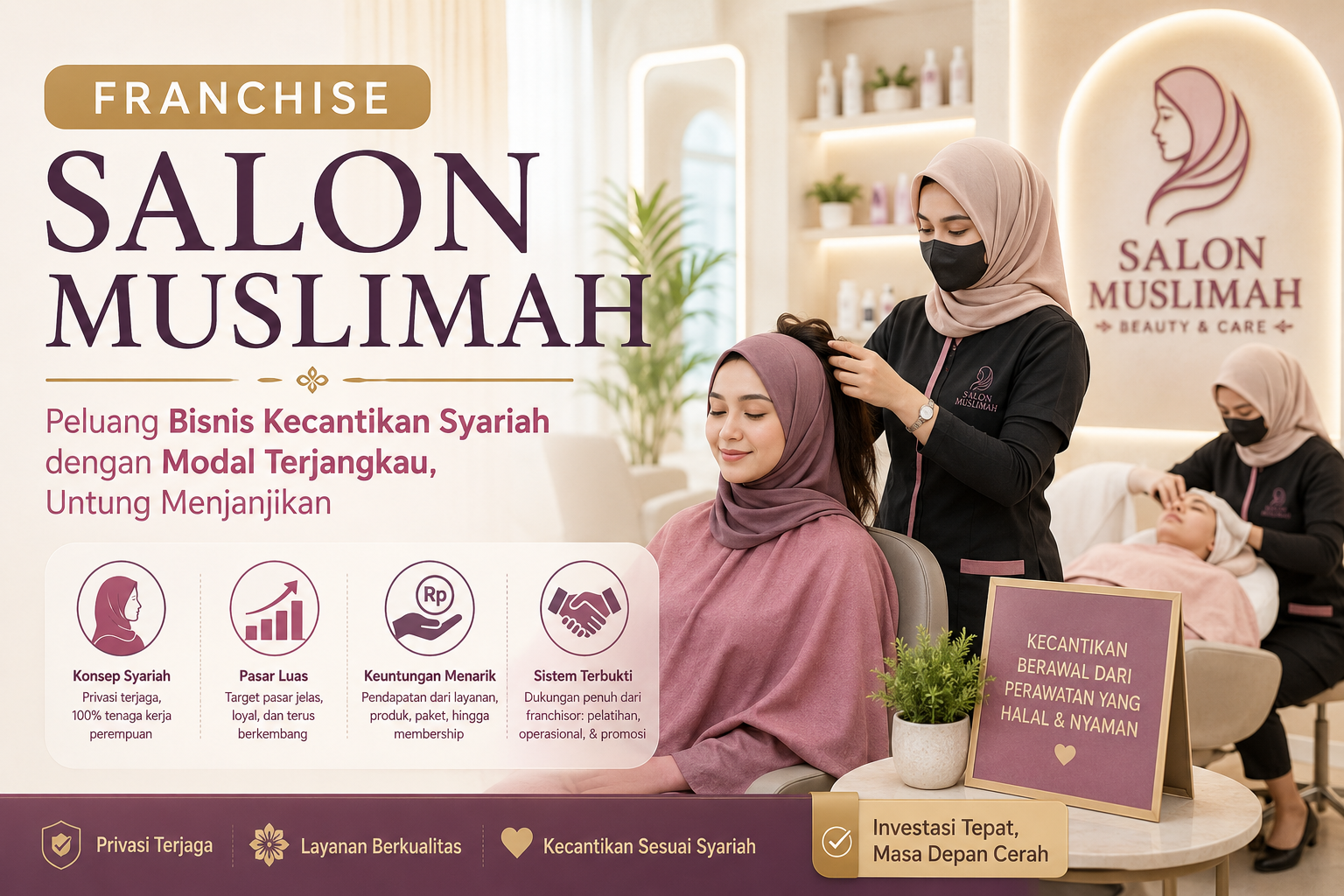 Franchise Salon Muslimah yang Menjanjikan Peluang Bisnis Kecantikan Syariah dengan Modal Terjangkau