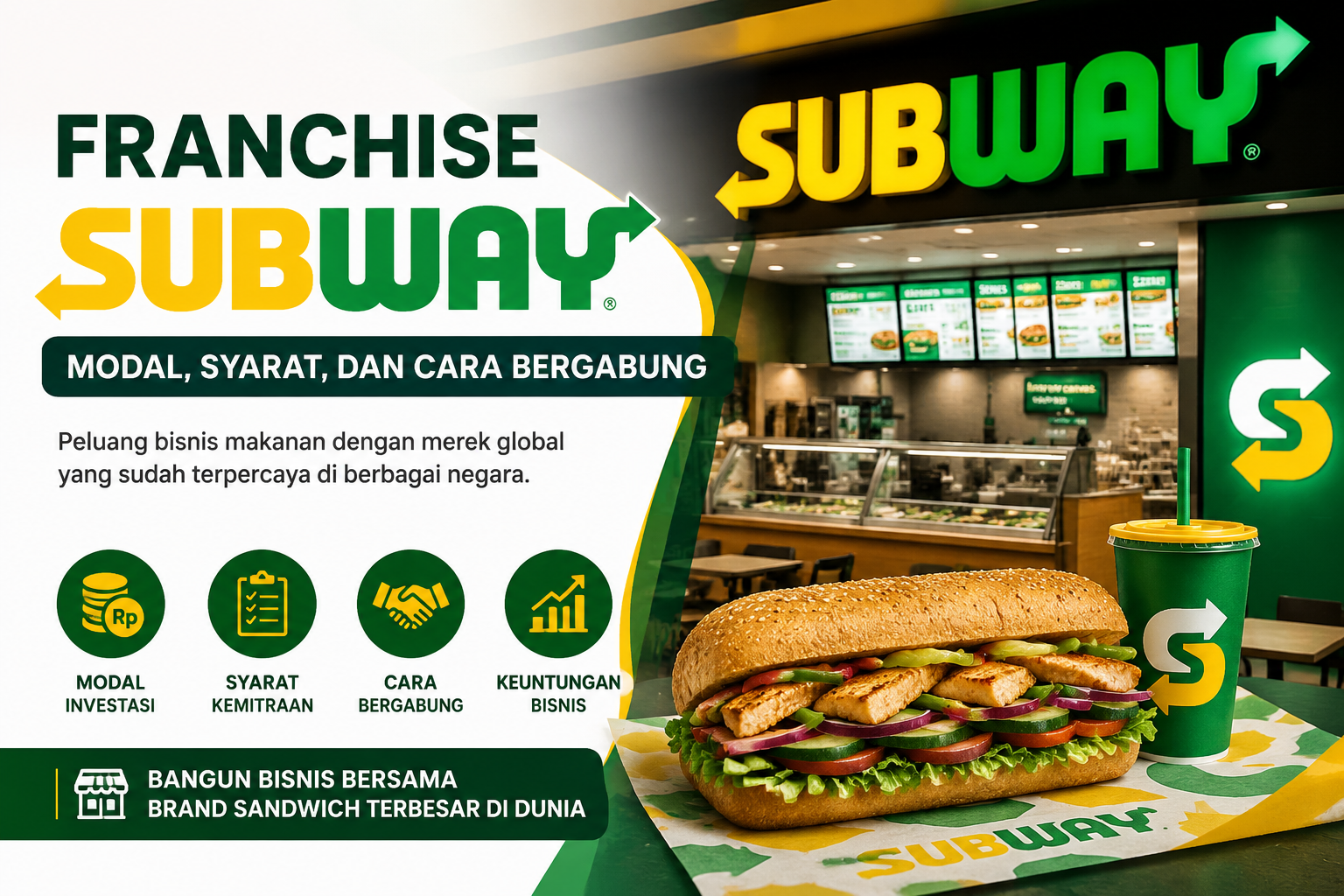Franchise Subway: Modal, Syarat, dan Cara Bergabung