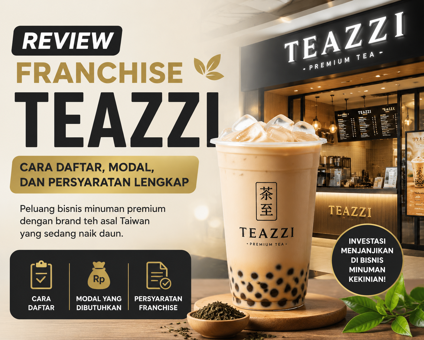 Review Franchise Teazzi: Cara Daftar, Modal, dan Persyaratan yang Perlu Disiapkan