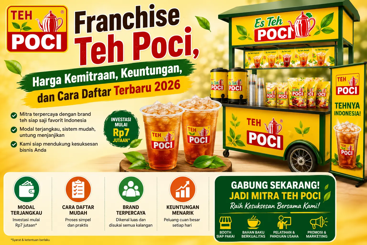 Franchise Teh Poci: Harga Kemitraan, Keuntungan, dan Cara Daftar Terbaru 2026