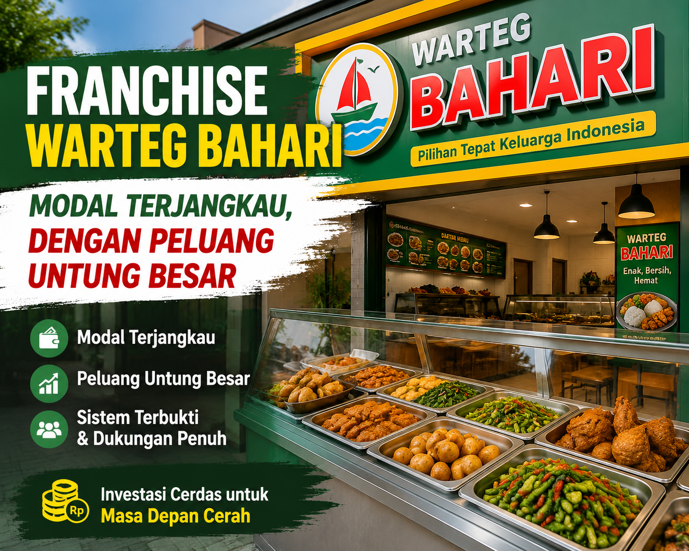 Franchise Warteg Bahari: Modal Terjangkau, dengan Peluang Untung Besar