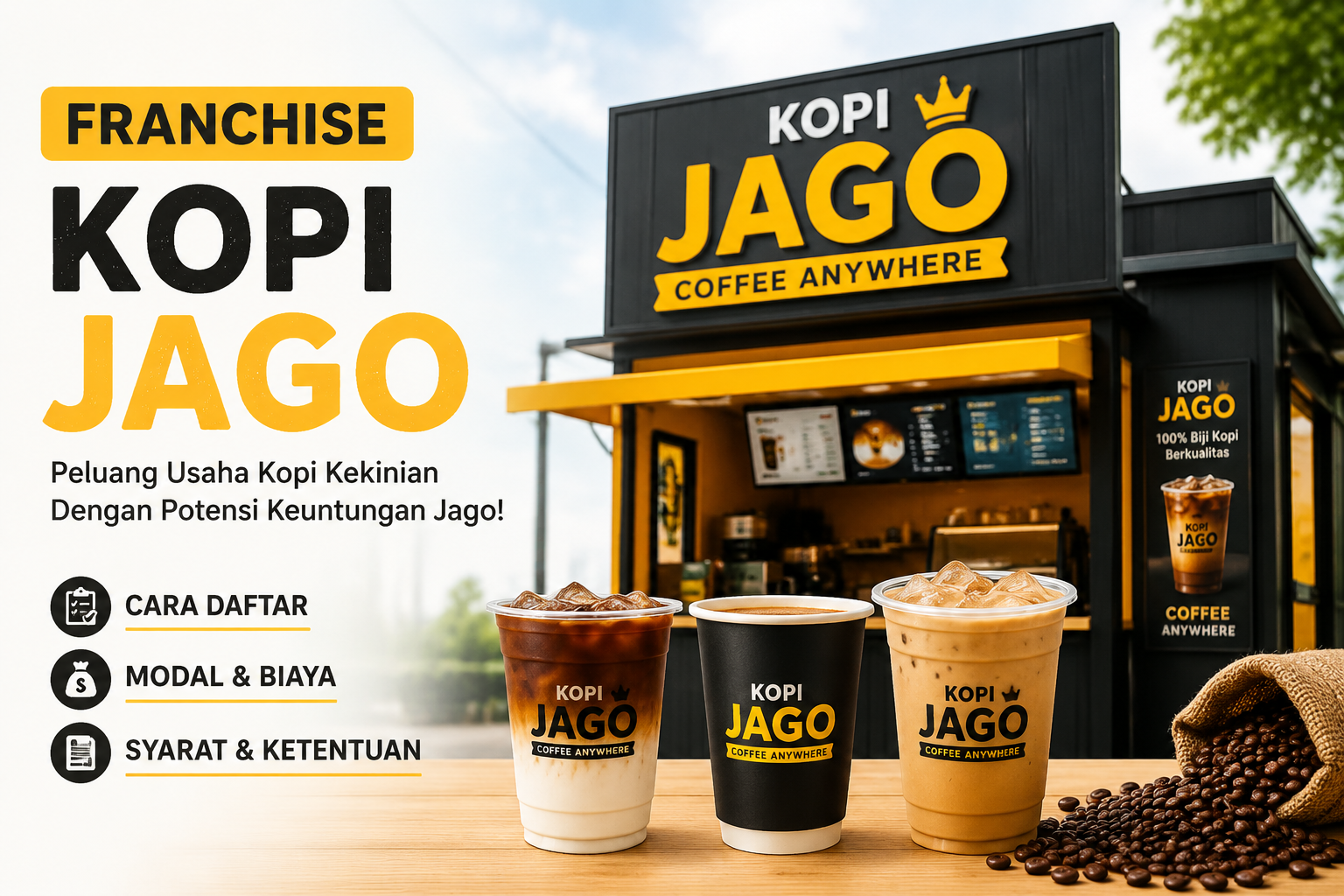 Peluang Usaha Kopi Jago: Cara Daftar, Modal & Syarat Lengkap untuk Calon Mitra