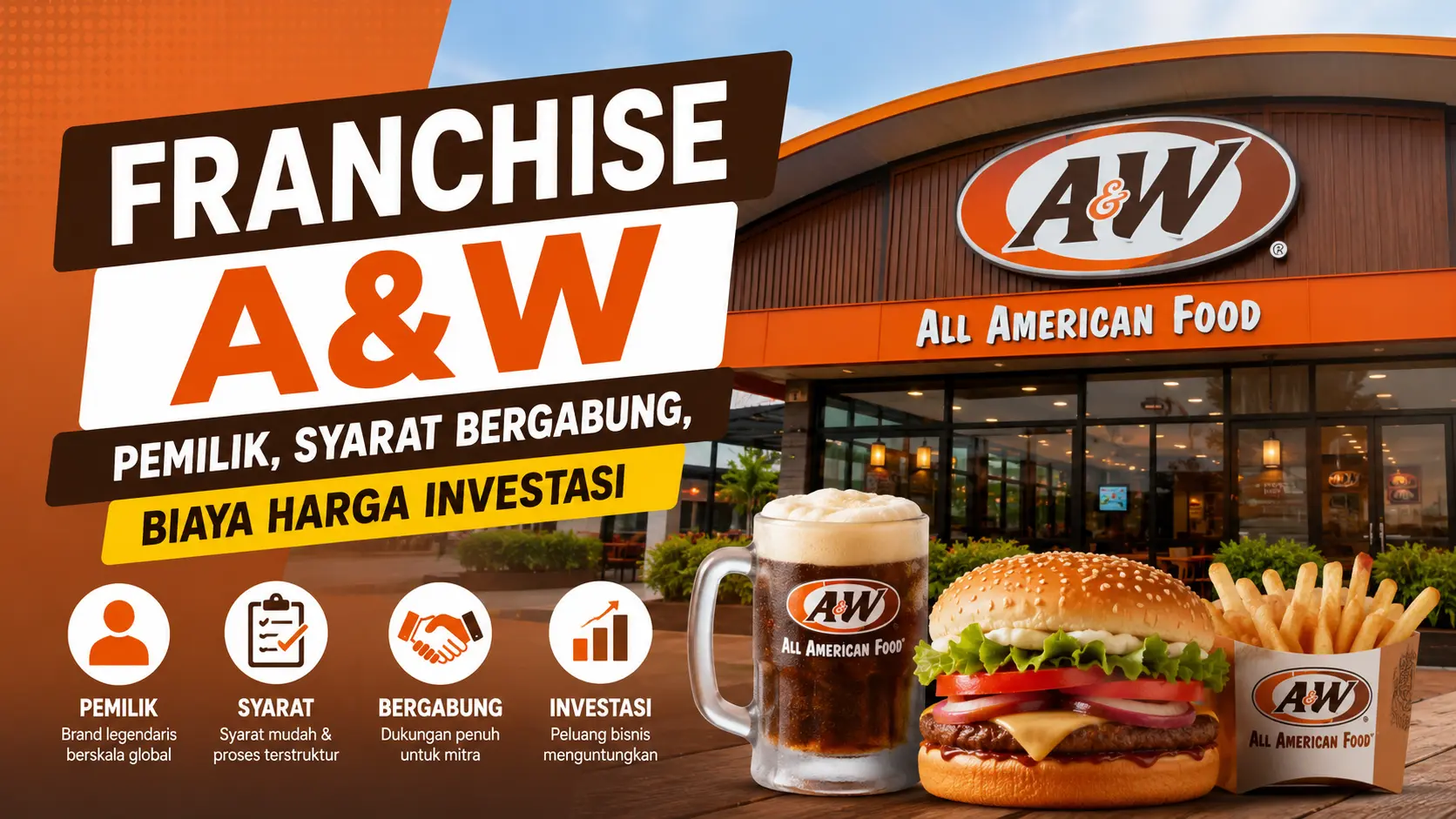 Franchise A&W, Pemilik, Syarat Bergabung, Biaya Harga Investasi