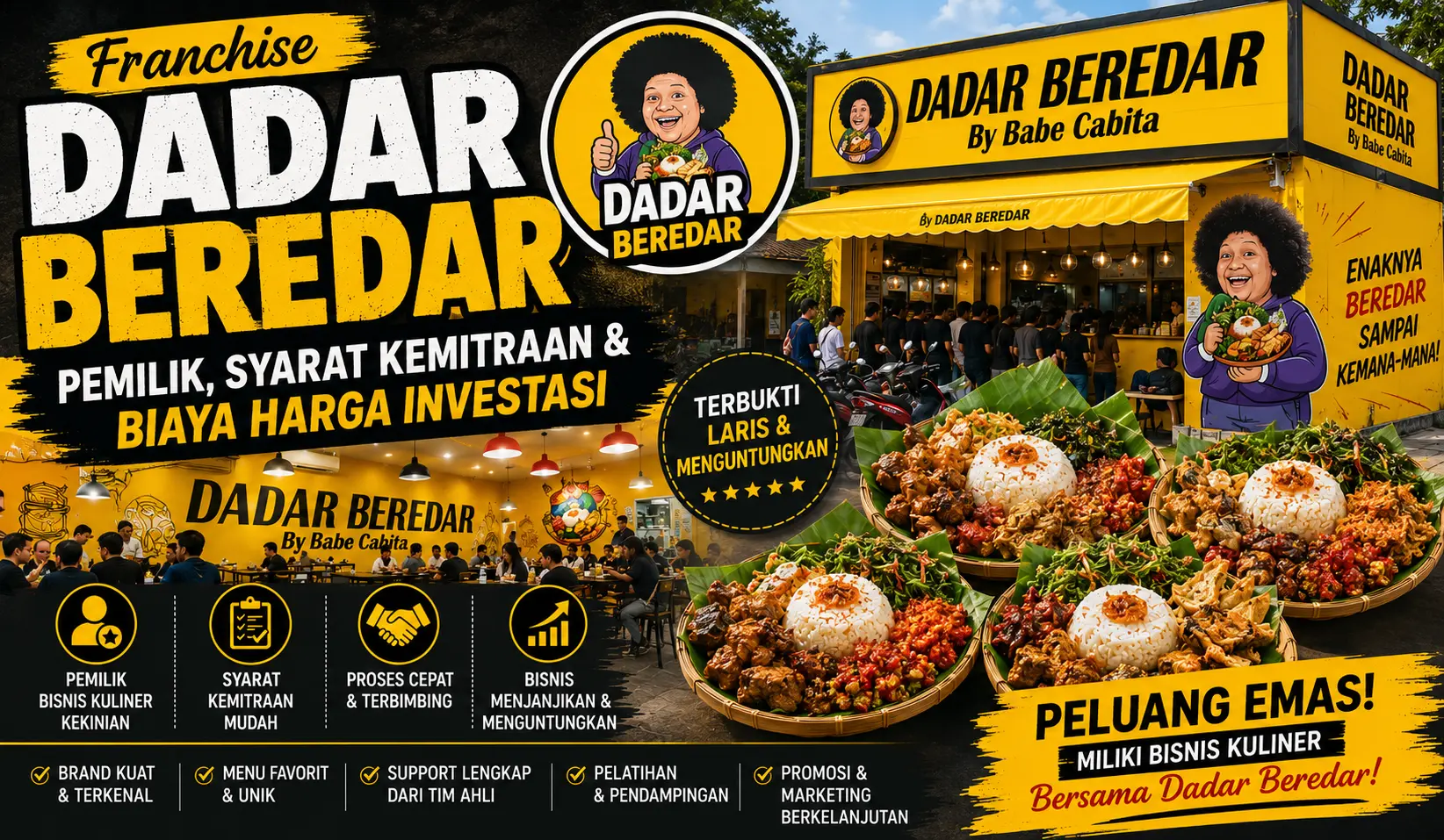 Franchise Dadar Beredar, Pemilik, Syarat Kemitraan & Biaya Harga Investasi