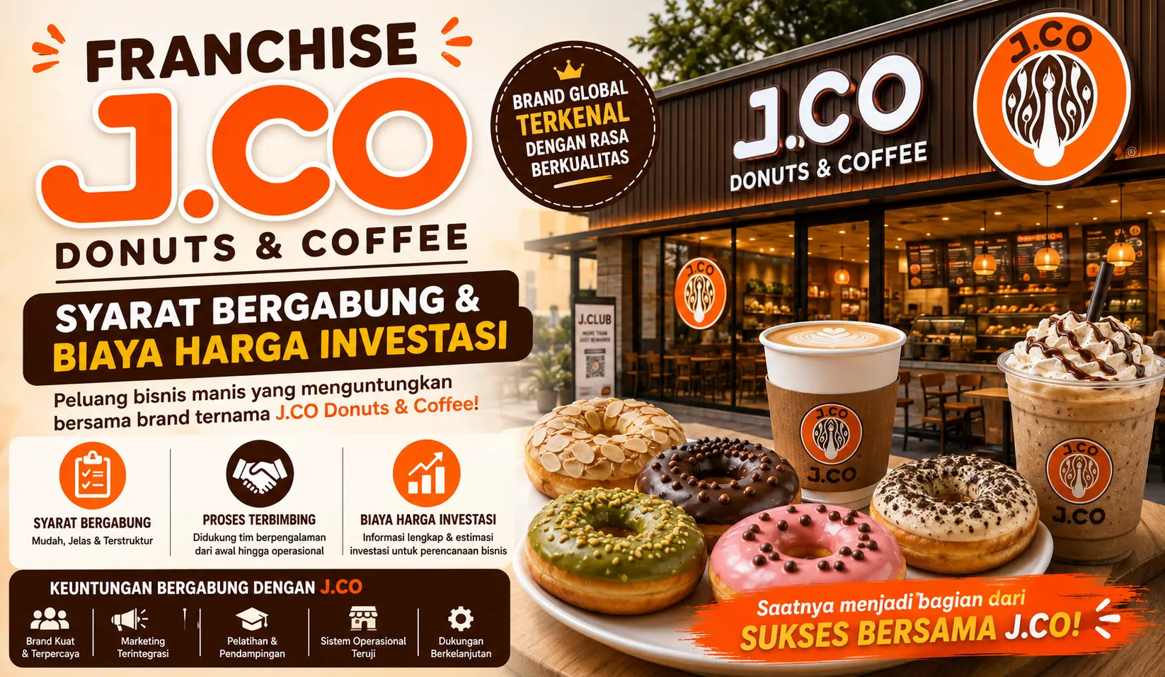 Franchise J.CO Donuts & Coffee, Syarat Bergabung & Biaya Harga Investasi